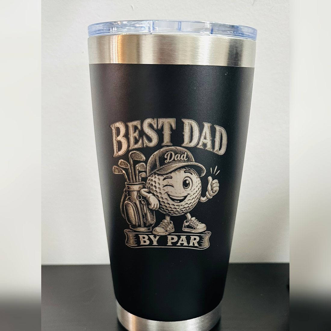 Best Dad By Par golf tumbler