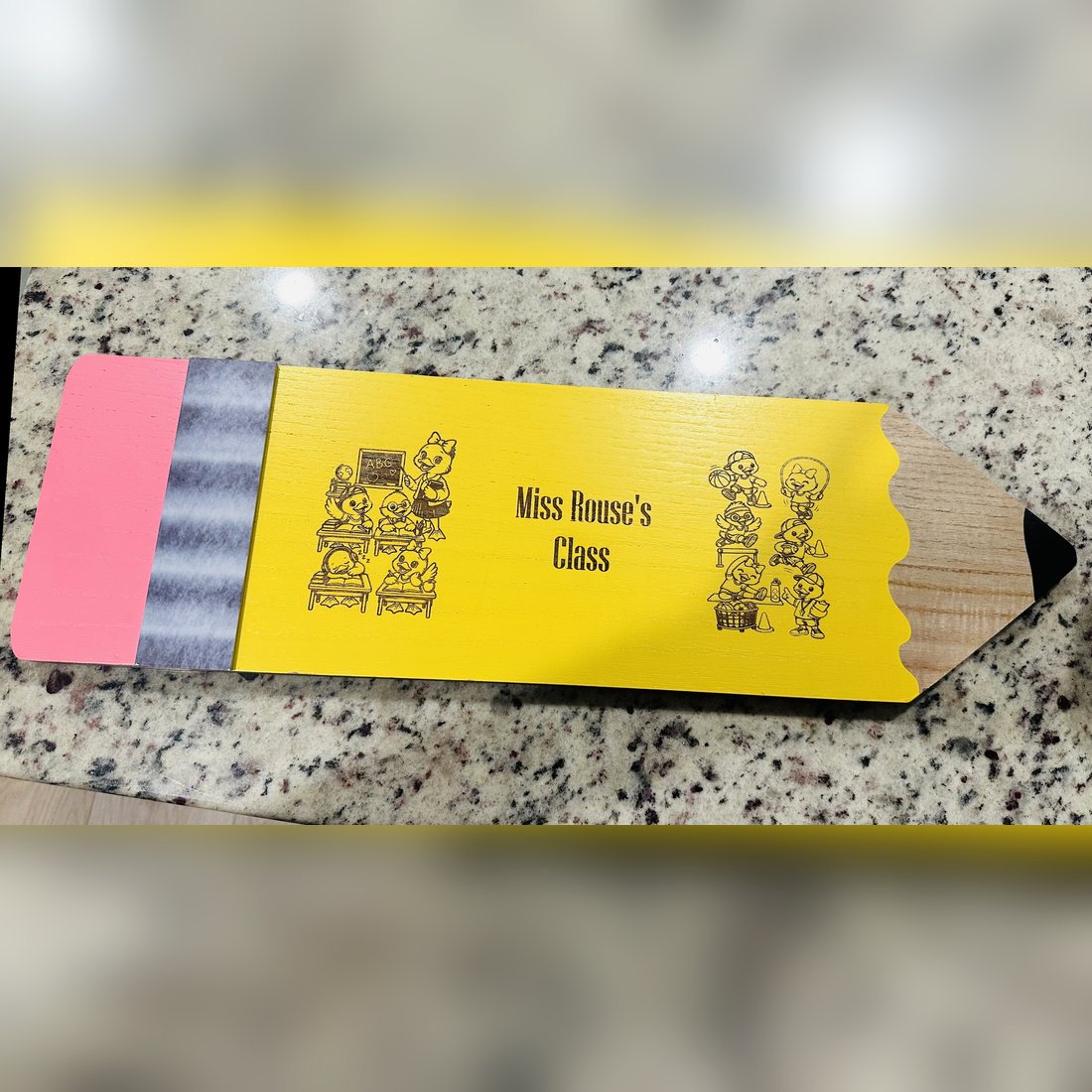 Teacher pencil sign &mdash; Miss Rouse's Class
