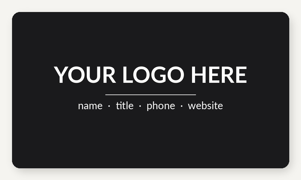 Engraved metal business cards